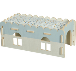 ZOLUX Cosy drewniany piętrowy domek królika świnki gryzoni +legowisko 40cm