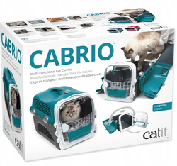 CATIT CABRIO transporter psa kota otwierany z góry do 11kg 51cm turkusowy