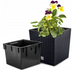 PROSPERPLAST Doniczka rattanowa biała + wkład mrozoodporna 26,2 x 26,6 cm