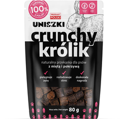 UNISZKI Crunchy KRÓLIK mięta pokrzywa SOFT LIGHT miękki przysmak psa 80g