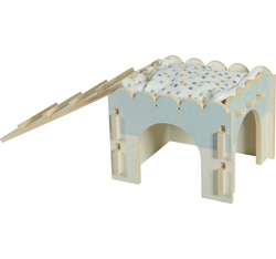 ZOLUX Cosy drewniany piętrowy domek królika świnki gryzoni +legowisko 62cm