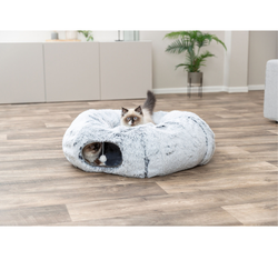 TRIXIE Harvey długi Tunel pluszowy legowisko donut zabawka kota królika 160