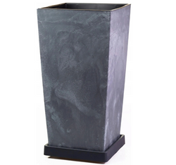 PROSPERPLAST Podstawka pod doniczkę na kółkach kwadratowa czarna 36,6 cm