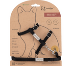 AMIPLAY Guard SAMBA Szelki regulowane + smycz dla kota psa królika czarne S