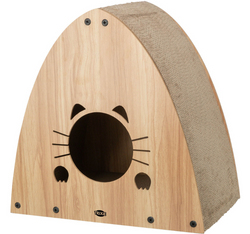 TRIXIE drewniany domek drapak tekturowy kartonowy budka legowisko kota 48cm