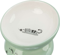 TRIXIE Miska ceramiczna podwyższona wysoka na karmę wodę dla kota 150 ml