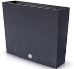 PROSPERPLAST Doniczka rattanowa wysoka czarna wkład mrozoodporna 77x68,6 cm