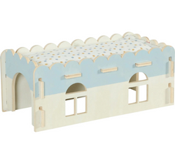 ZOLUX Cosy drewniany piętrowy domek królika świnki gryzoni +legowisko 40cm