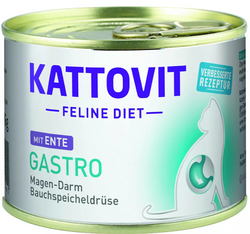 KATTOVIT GASTRO mokra karma kota dieta układ pokarmowy puszka KACZKA 185g