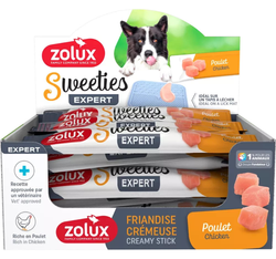 ZOLUX SWEETIES kremowy przysmak psa KURCZAK krem sos mus sosik pasta 14g
