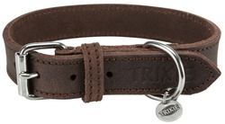 TRIXIE Rustic Obroża psa skórzana z naturalnej skóry brąz 34–40cm/2,5cm SM