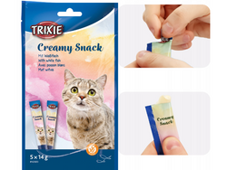 TRIXIE Creamy Snack krem sos pasta kremik przysmak kota kurczak białoryb 5 