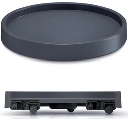 PROSPERPLAST Podstawka pod doniczkę na kółkach okrągła czarna 44,6 cm