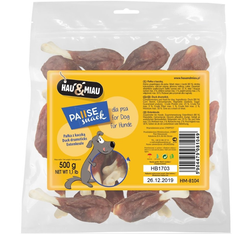 HAU MIAU Kaczka udko mięso kaczki na kostce pałka przysmak psa 500g 0,5kg