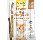 GimCat STICKS paluszki pałeczki kabanosy przysmak kota INDYK KRÓLIK 4 szt.