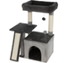 KERBL Drapak piętrowy legowisko budka domek kota czarny szary 76x42x34cm