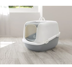 SAVIC JUMBO Kuweta toaleta kota duża kryta z filtrem maine coona szara 58,5