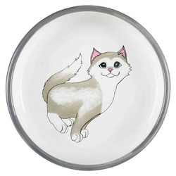 TRIXIE Miska ceramiczna na karmę wodę kota kociąt persa niska płytka 300ml