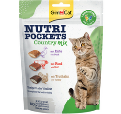 GimCat NUTRI POCKETS ciastka nadziewane przysmak kota COUNTRY MIX 150 g