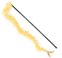 TRIXIE Wędka z pluszowym ogonem prawdziwymi piórkami zabawka kota 48+60 cm