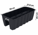 PROSPERPLAST Crown Doniczka balkonowa zawieszana na balustradę czarna 58 cm