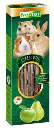 NESTOR Gałązki jabłoni i gruszy gryzak przysmak królika kawii gryzoni 80g
