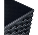 PROSPERPLAST Doniczka rattanowa wysoka czarna wkład mrozoodporna 58x49,8 cm