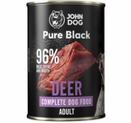 JOHN DOG Pure Black JELEŃ 96% mięsa mokra karma przysmak psa puszka 400g