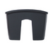 PROSPERPLAST Crown Doniczka balkonowa zawieszana na balustradę czarna 58 cm