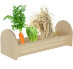 KERBL Paśnik drewniana miska korytko na karmę karmnik królika gryzoni 28c