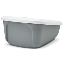 SAVIC ASEO JUMBO Kuweta z ramką duża wysoka toaleta kota otwarta szara 67,5