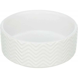 TRIXIE Miska ceramiczna dla psa na karmę wodę ciężka biała 0,4 L 400 ml