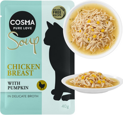 COSMA Soup Zupa różne smaki przysmak kota mokra karma MIX BOX I 12 szt x40g