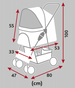 TRIXIE wózek spacerowy transporter na kółkach spacerówka psa kota do 15kg