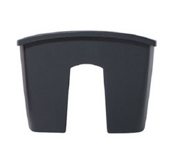 PROSPERPLAST Crown Doniczka balkonowa zawieszana na balustradę czarna 58 cm
