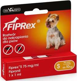 FIPREX Krople spot on pchły kleszcze psa S do 10kg