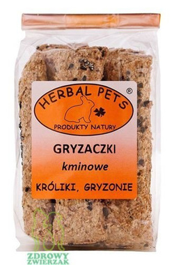 Gryzaczki kminowe dla gryzoni, królika Herbal 160g