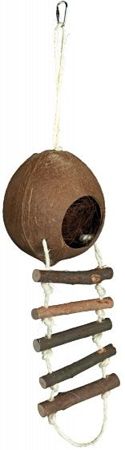 Huśtawka zabawka domek kokos dla chomika papugi 