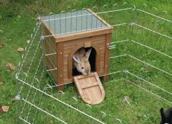 KERBL duży drewniany domek królika kawii świnki gryzoni fretki wodoodporny