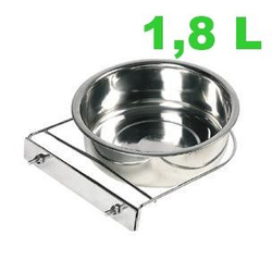 Miska metalowa przykręcana nierdzewna dla psa 1,8L