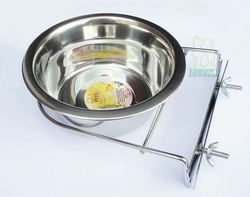 Miska metalowa przykręcana nierdzewna dla psa 2,8L