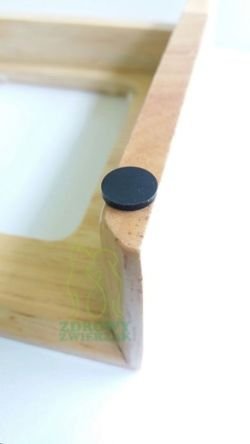 Miski ceramiczne na drewnianym stojaku psa 2x0,4L