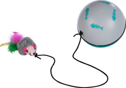 Zabawka piłka z myszką na baterie dla kota Trixie