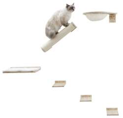 Zestaw 6el hamak legowisko półka drapak dla kota na ścianę KERBL 6kg