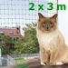 Wzmocniona drutem siatka ochronna dla kota 2 x 3 m
